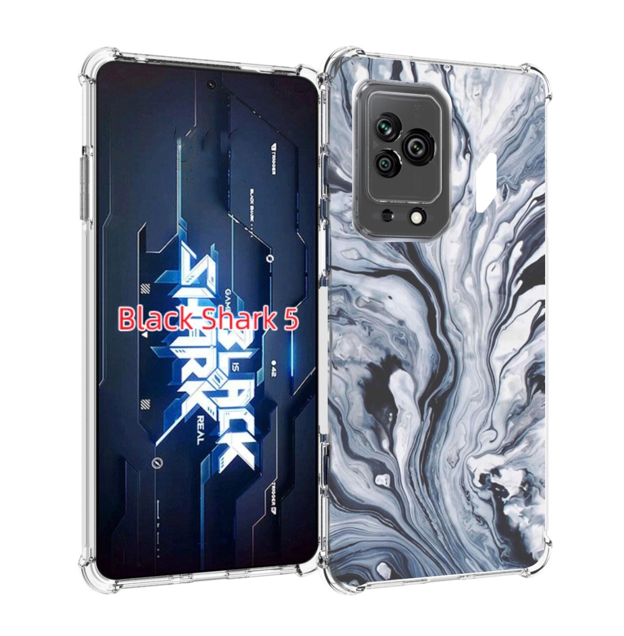 

Чехол MyPads серая краска для Xiaomi Black Shark 5, Прозрачный, Tocco