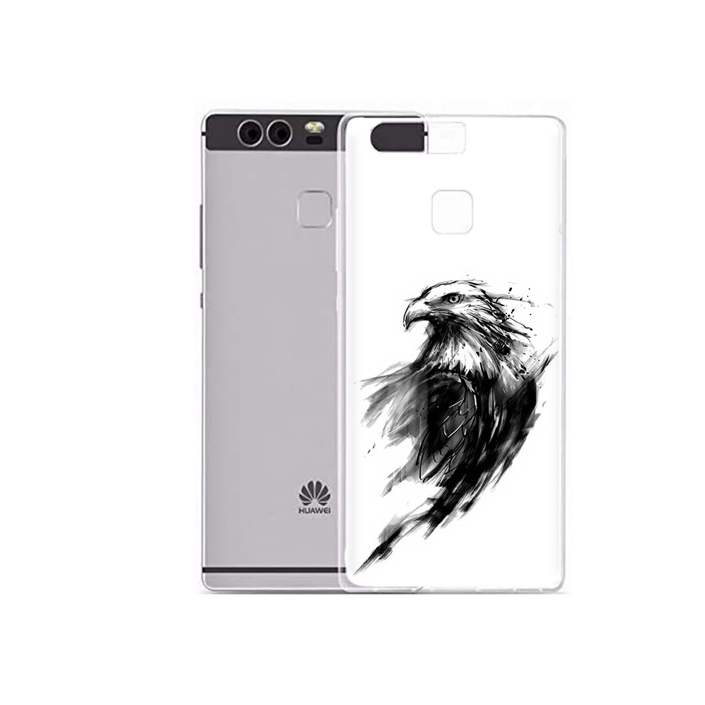

Чехол MyPads Tocco для Huawei P9 Plus чб птица (PT31455.54.670), Прозрачный, Tocco