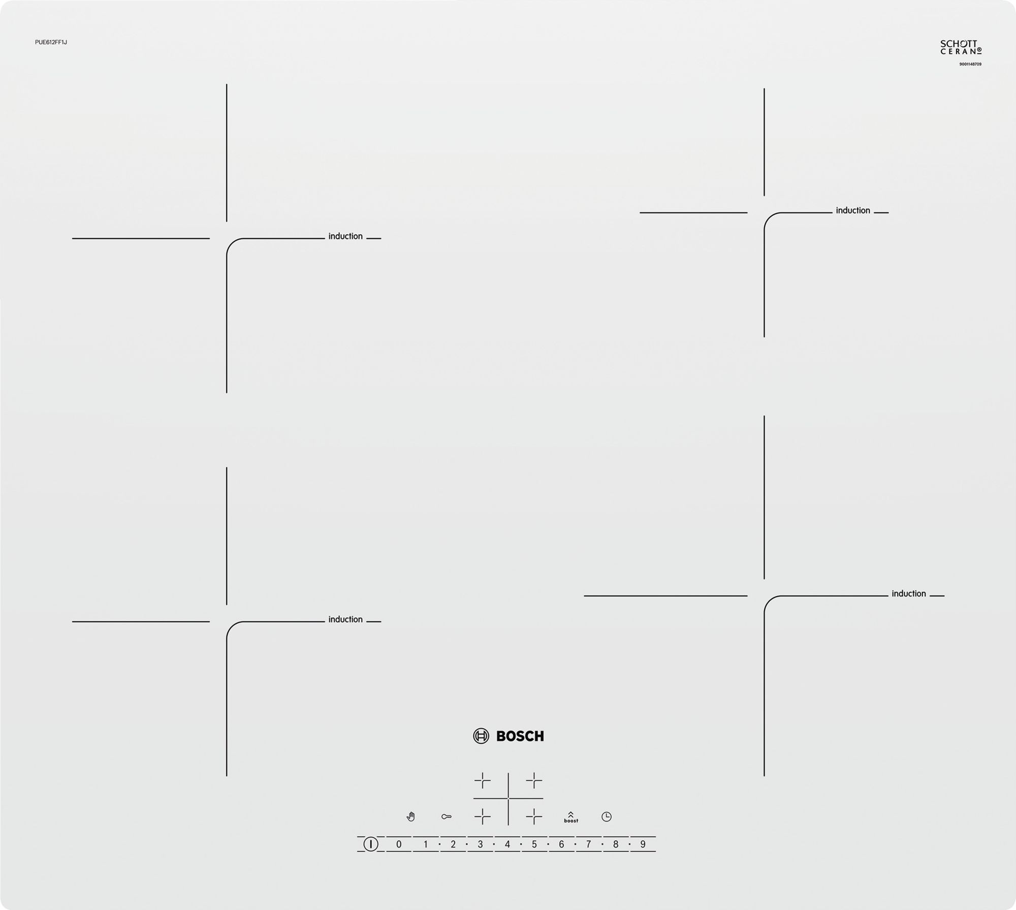 фото Варочная панель индукционная bosch pue612ff1j