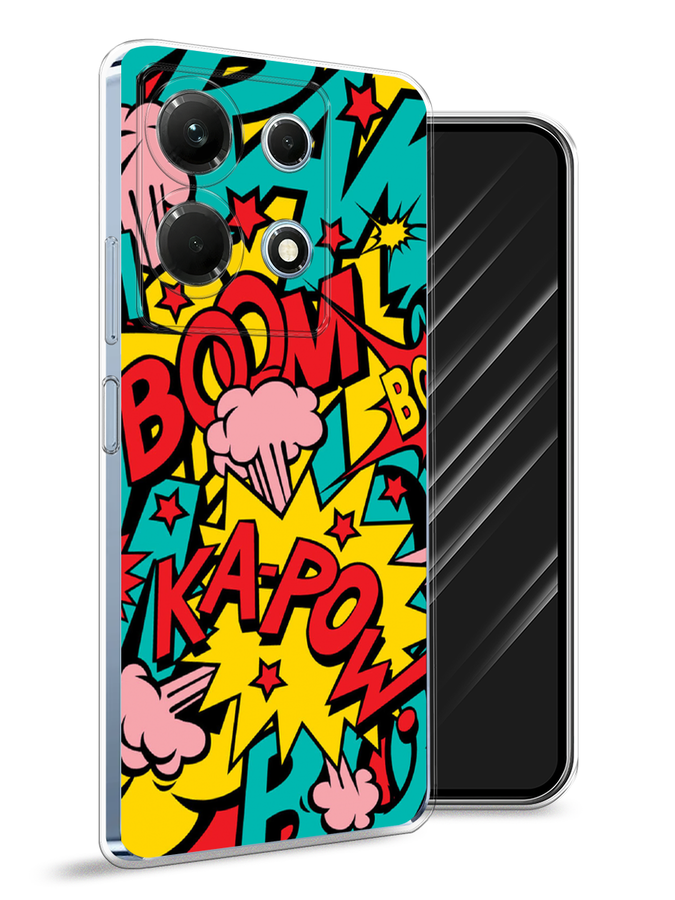 

Чехол Awog на Infinix Note 30 4G "Постер pop art", Бирюзовый;желтый;красный, 3104650-9