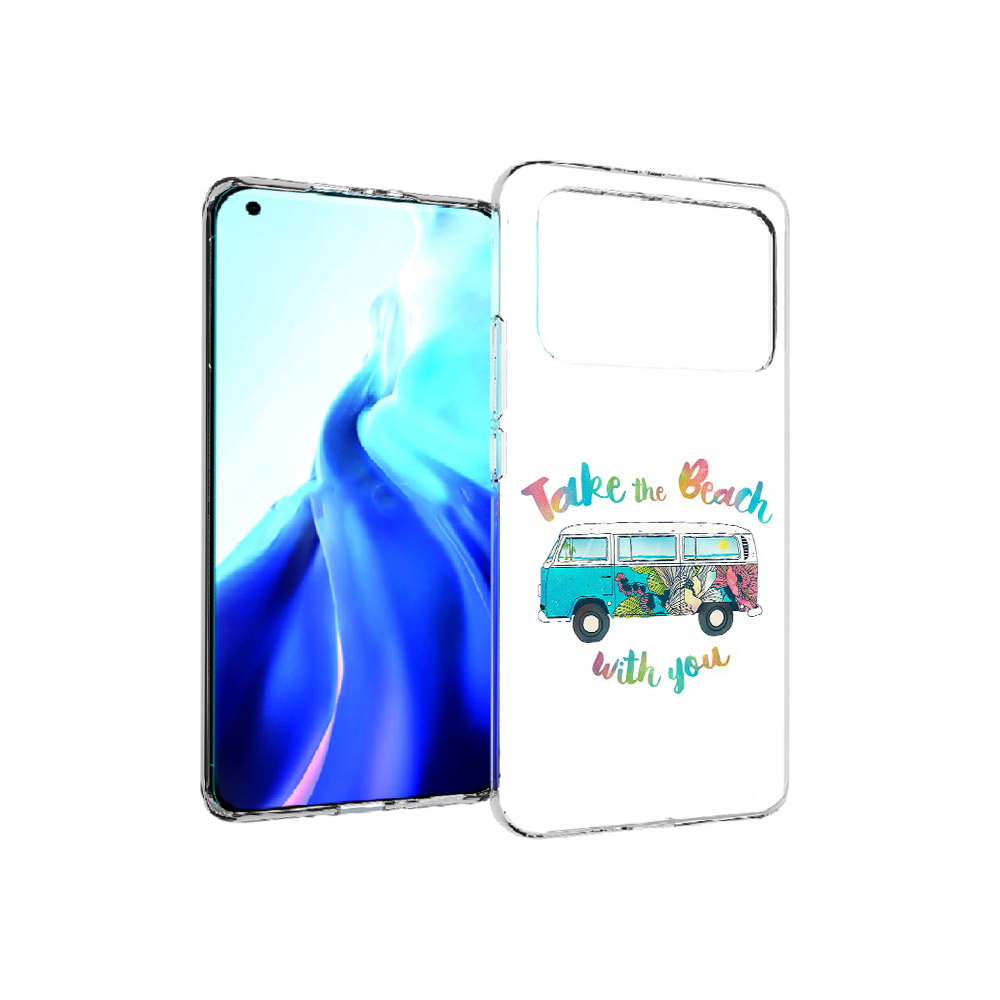 

Чехол MyPads Tocco для Xiaomi Mi 11 Ultra Хиппи автобус (PT160500.261.190), Прозрачный, Tocco