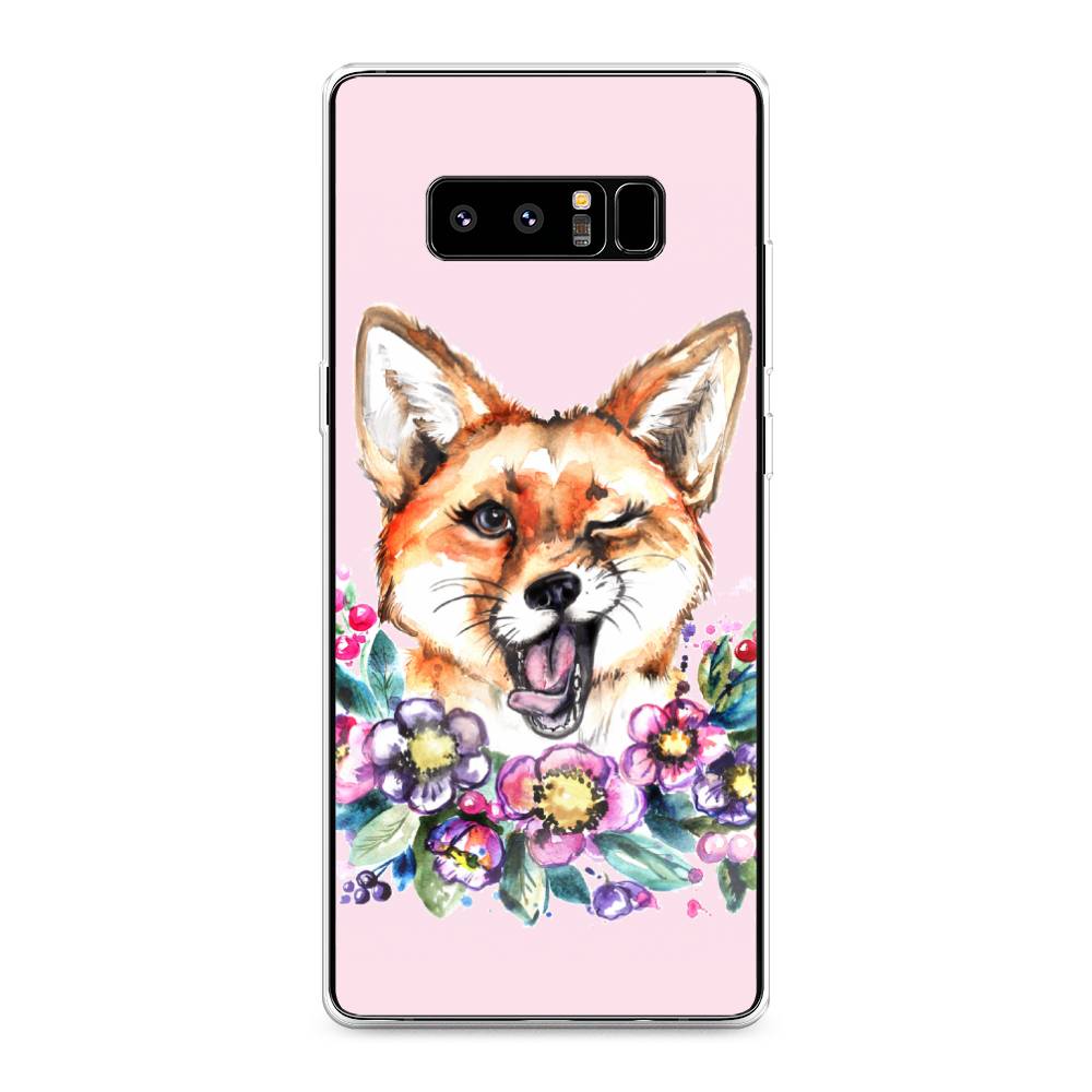 

Чехол Awog на Samsung Galaxy Note 8 "Подмигивающая лиса", Оранжевый, 25250-10