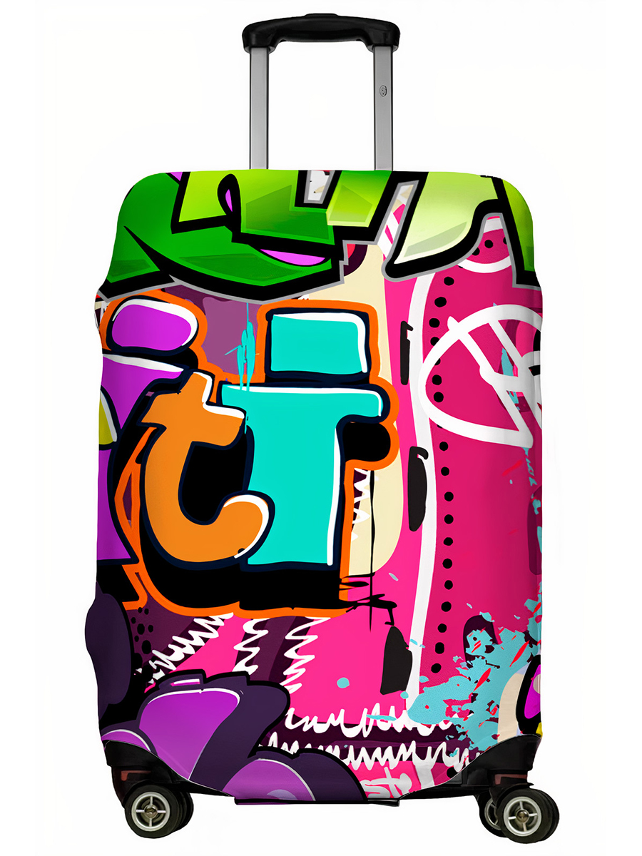 фото Чехол для чемодана lejoy lj-case-148 multicolored graffiti m