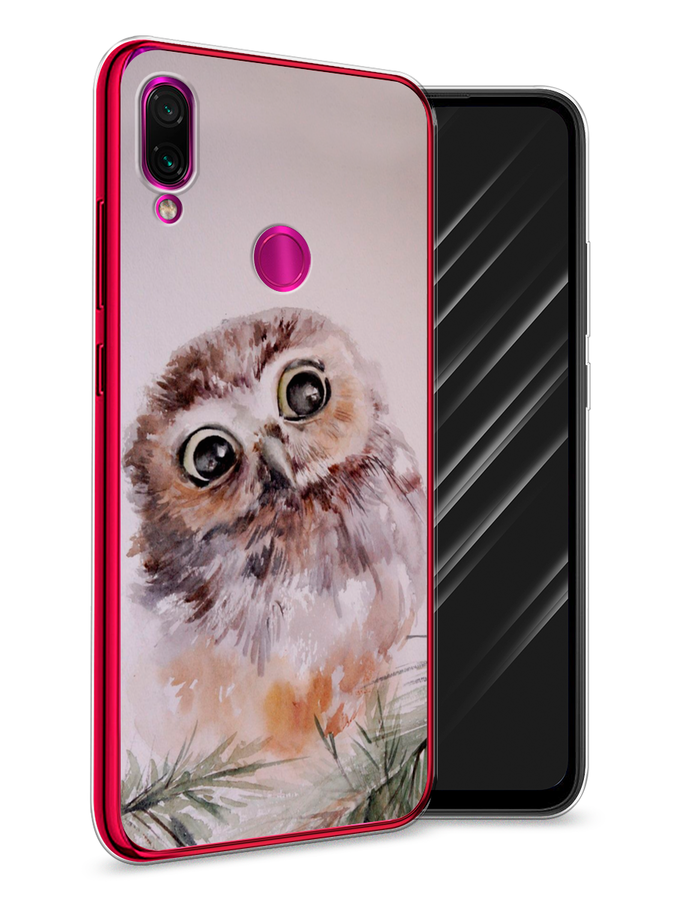 

Чехол Awog на Xiaomi Redmi Note 7 "Сова на розовом", Разноцветный, 34750-1