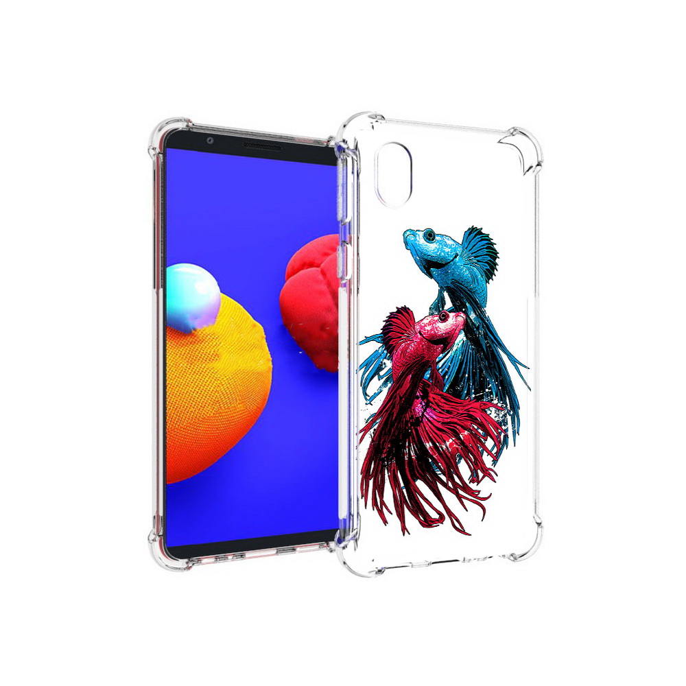 

Чехол MyPads Tocco для Samsung Galaxy A01 Core рыбы петушки (PT151825.477.592), Прозрачный, Tocco
