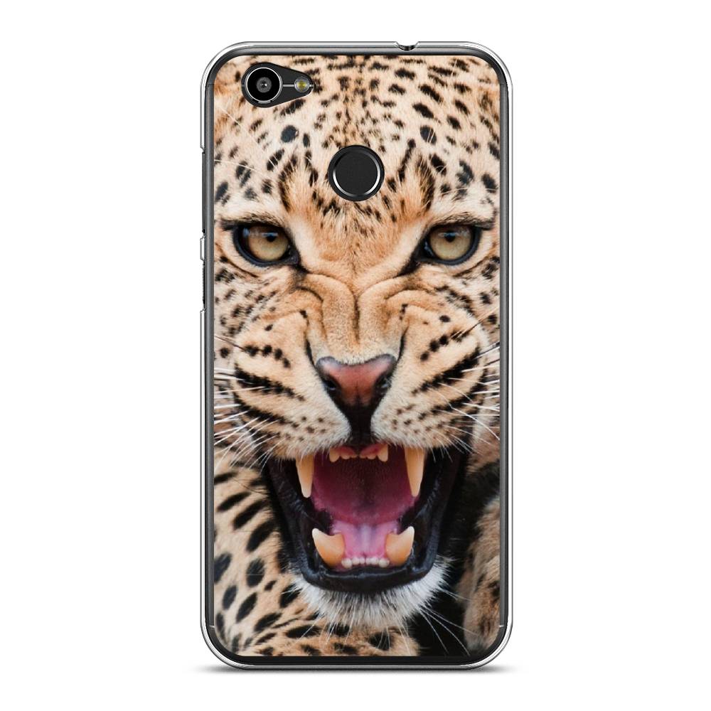 

Чехол на ZTE Blade A6 "Леопард 3d", Бежевый;черный, 132350-6