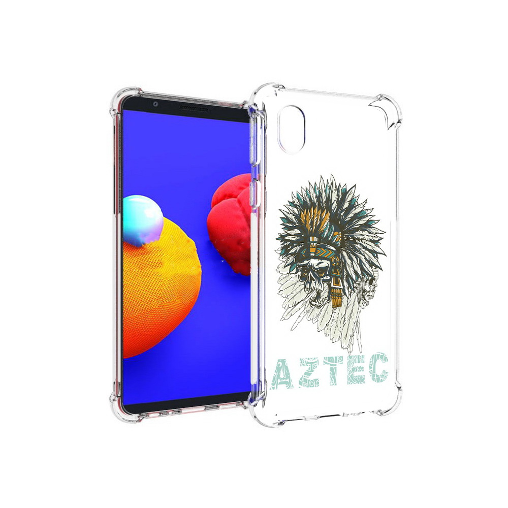 

Чехол MyPads Tocco для Samsung Galaxy A01 Core скелет индеец (PT151825.477.602), Прозрачный, Tocco