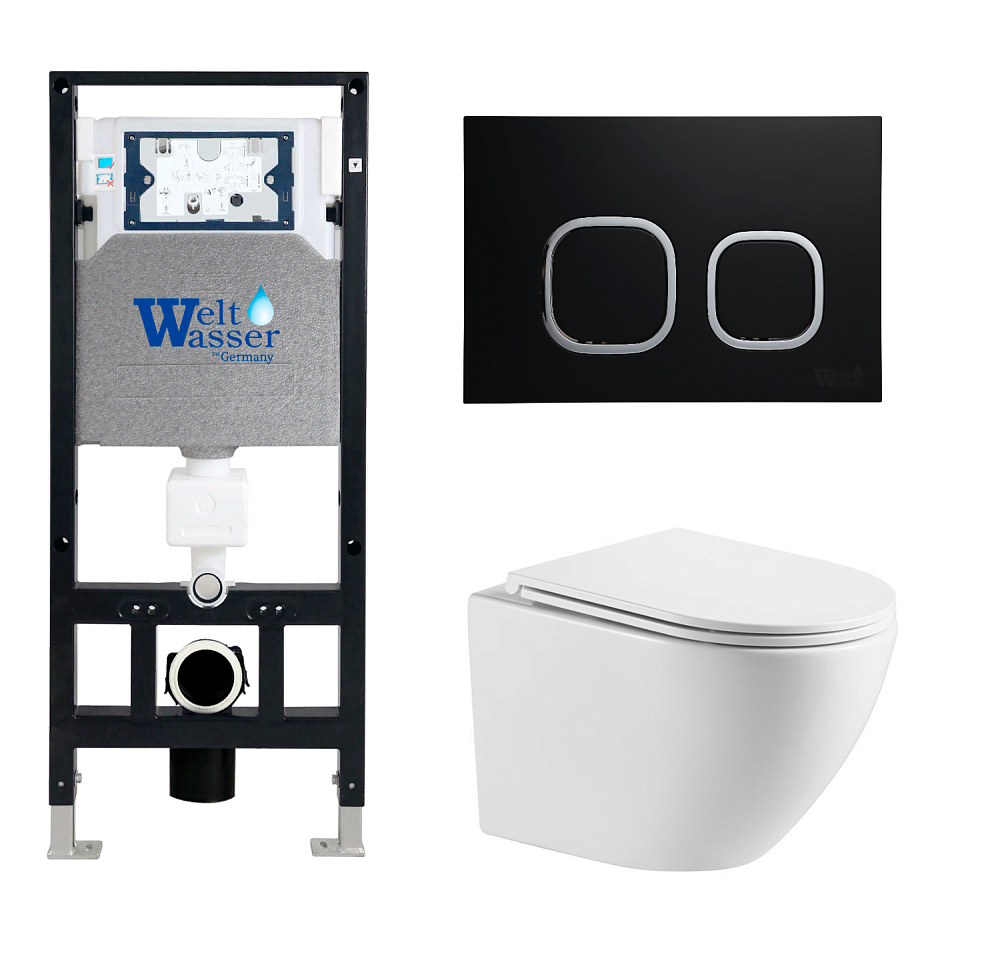 

Унитаз с инсталляцией WeltWasser AMBERG 506 + MERZBACH 041 XL GL-WT + AMBERG RD-BL