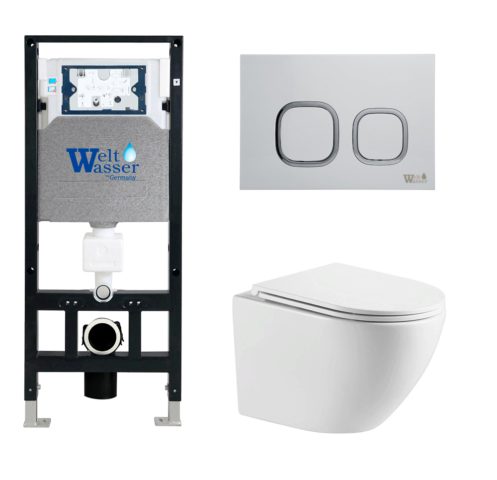 

Унитаз с инсталляцией WeltWasser AMBERG 506 + MERZBACH 041 XL GL-WT + AMBERG RD-WT