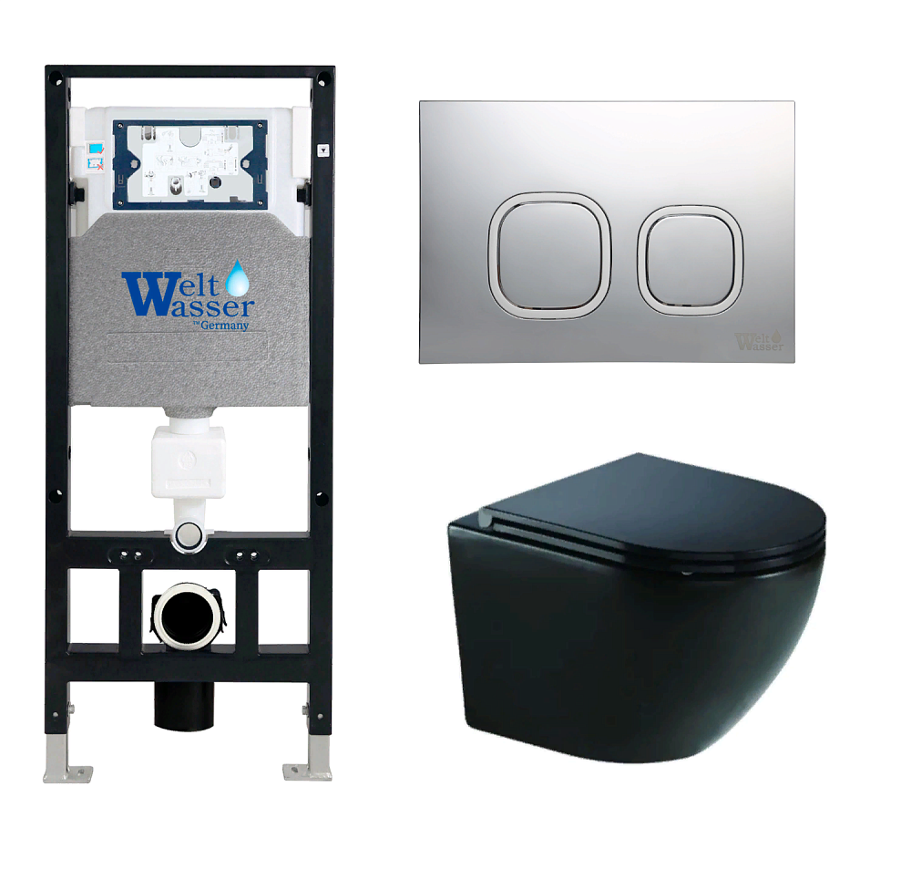 

Унитаз с инсталляцией WeltWasser AMBERG 506 + MERZBACH 043 GL-BL + AMBERG RD-MT CR