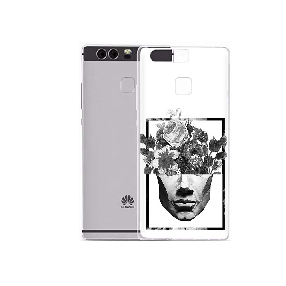 

Чехол MyPads Tocco для Huawei P9 Plus черно белая ваза в абстракции (PT31455.54.678), Прозрачный, Tocco
