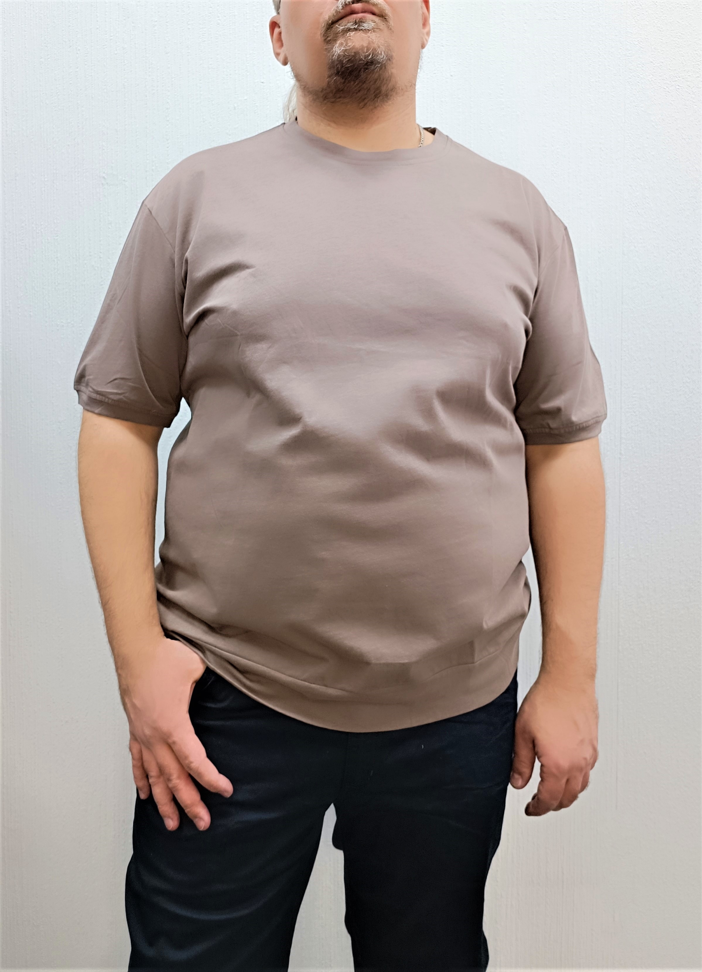 Футболка мужская Ramon Miele 7000 коричневая 68 RU