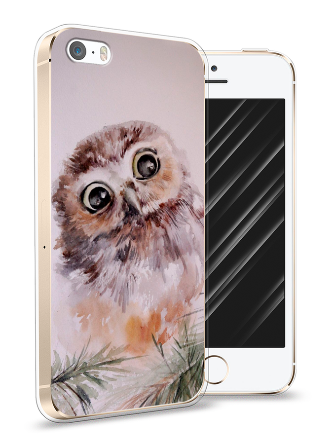 

Чехол Awog на Apple iPhone 5/5S/SE / Айфон 5/5S/SE "Сова на розовом", Разноцветный, 10350-1