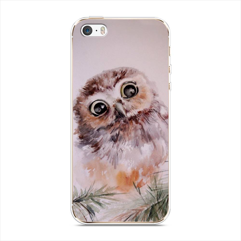 фото Чехол awog "сова на розовом" для apple iphone 5/5s/se