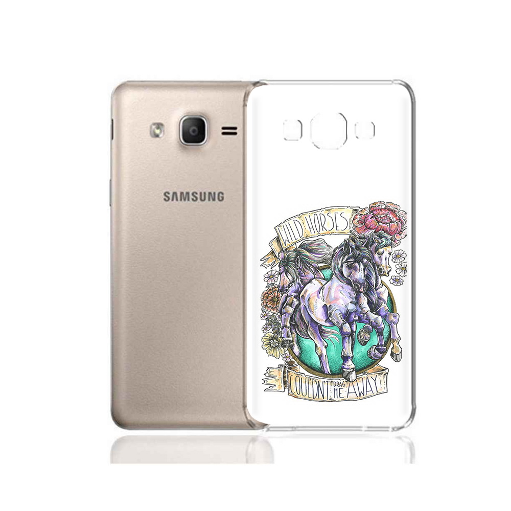Чехол MyPads Tocco для Samsung Galaxy A7 (2015) рисунок коней в цветах (PT11625.595.582)