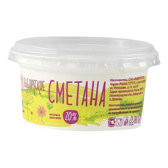 

Сметана Выборгское 20% БЗМЖ 200 г