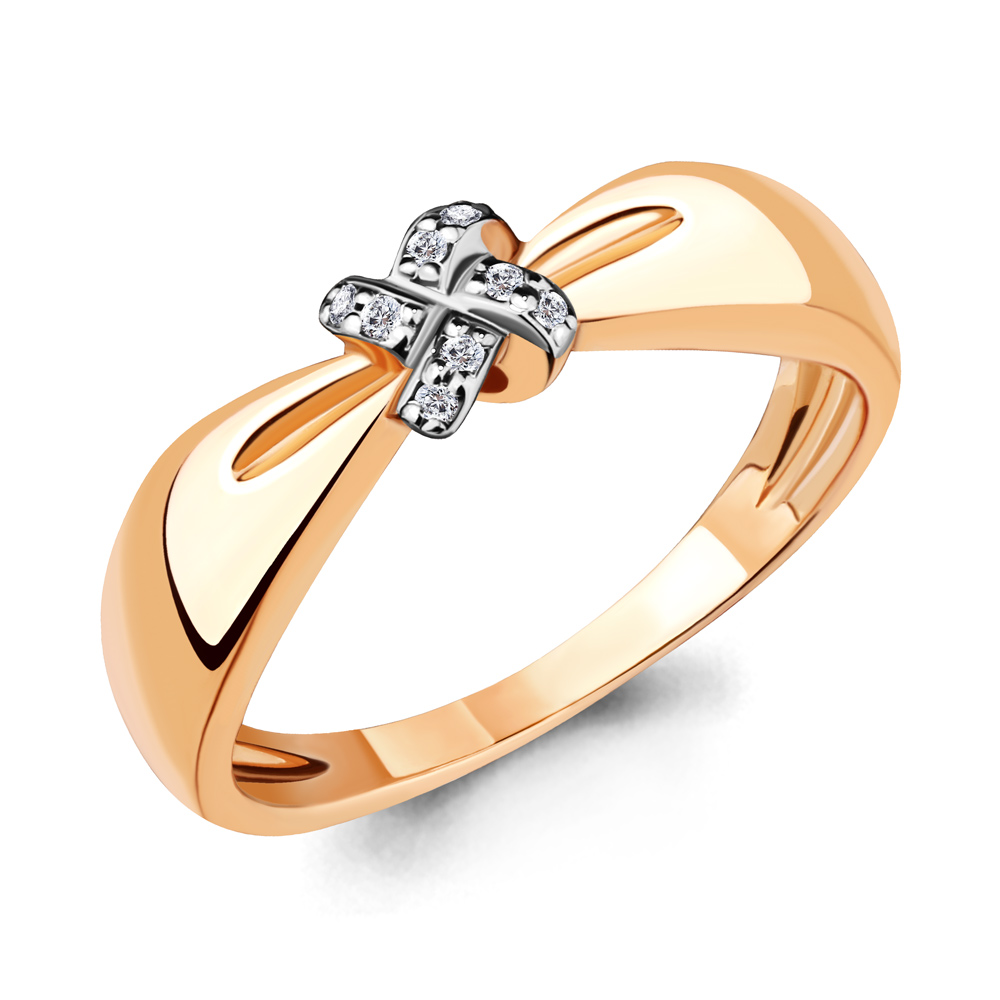 Кольцо из красного золота с бриллиантом Aquamarine Aquamarine 963640к_585_кз р. 17,5