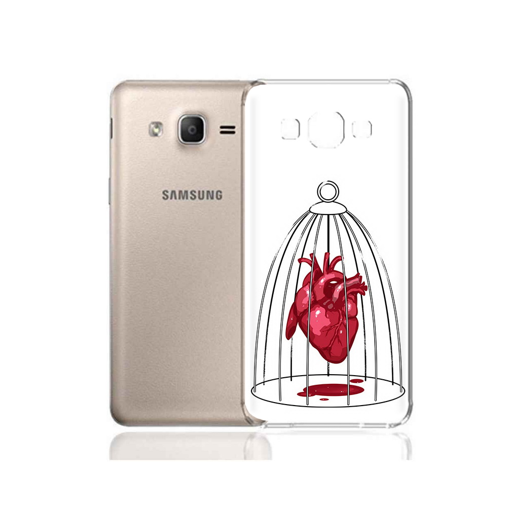 

Чехол MyPads Tocco для Samsung Galaxy A7 (2015) сердце в клетке (PT11625.595.597), Прозрачный, Tocco