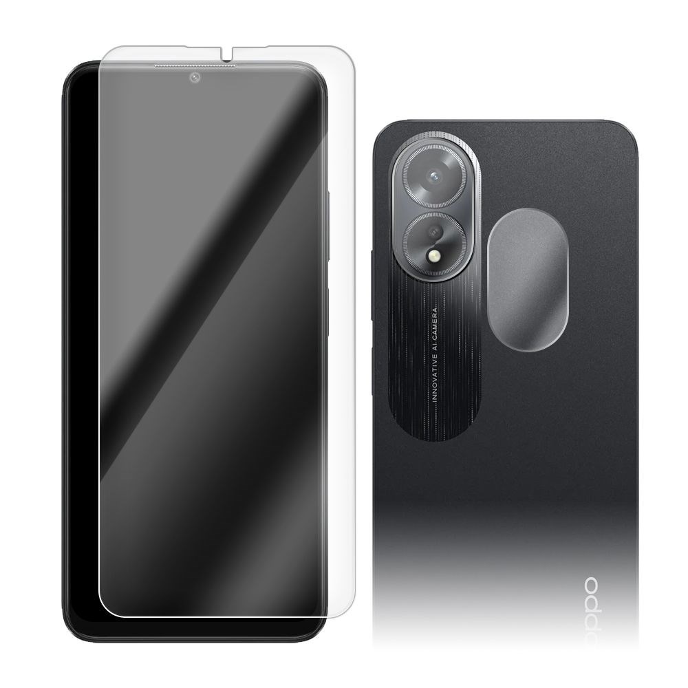 

Стекло защитное гибридное для Oppo A38 4G + защита камеры (2шт.)