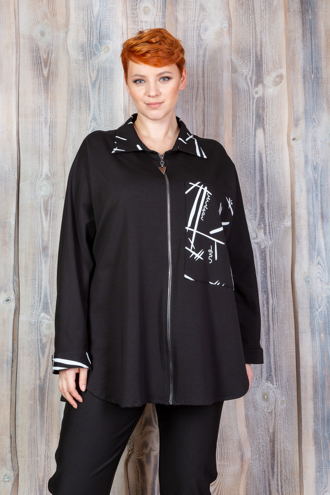 Блуза женская Полное Счастье Freedom черная 58 RU