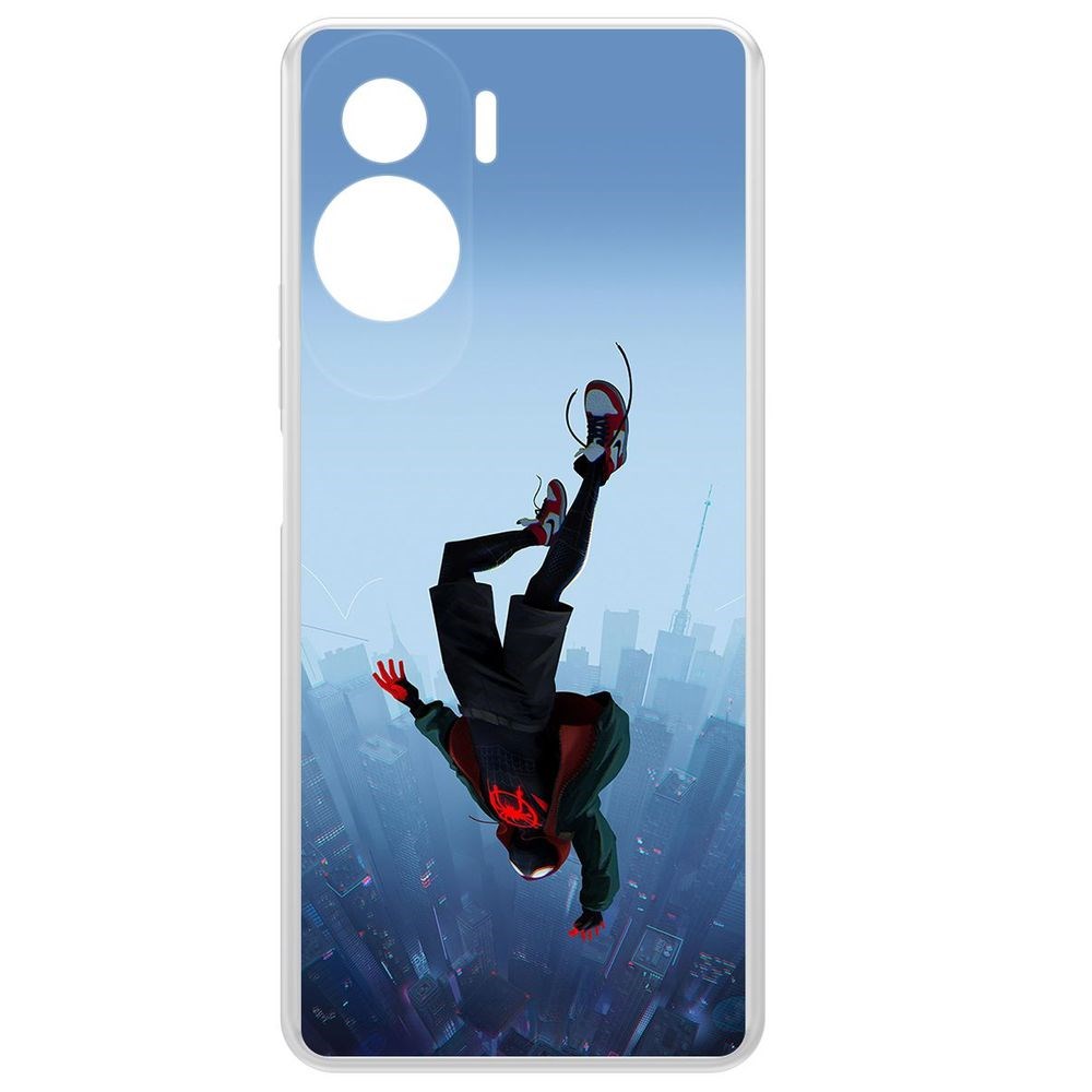 

Чехол-накладка Krutoff Clear Case Человек-Паук. Майлз Моралес для Honor 90 Lite, Прозрачный