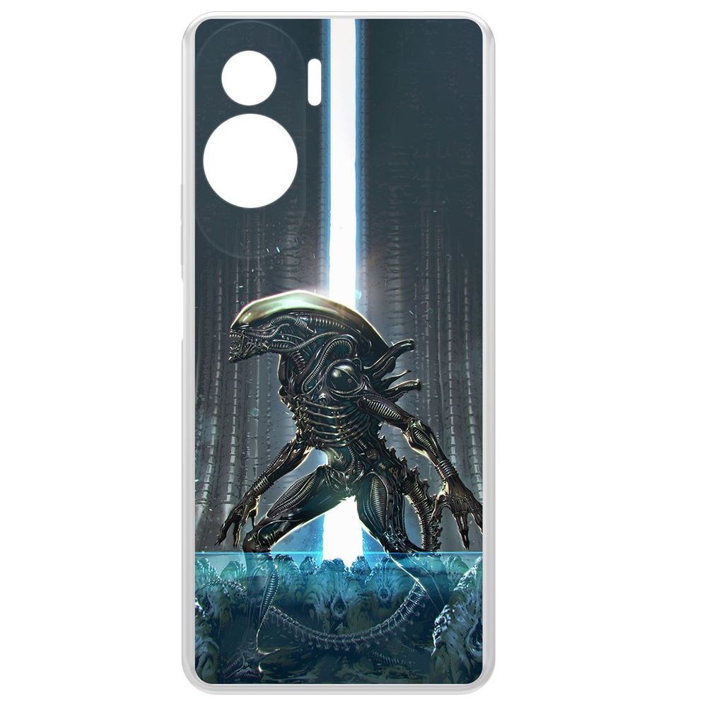 

Чехол-накладка Krutoff Clear Case Чужой. Тревога для Honor 90 Lite, Прозрачный