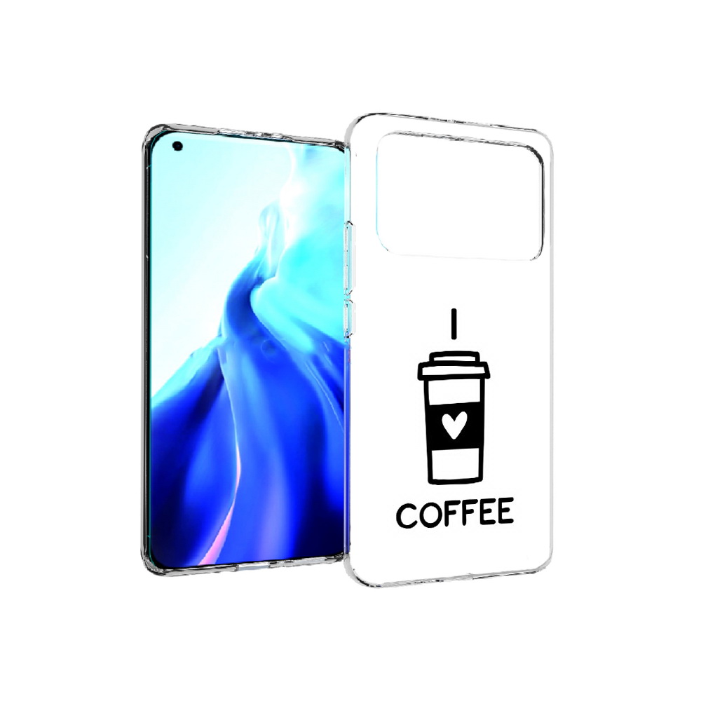 

Чехол MyPads Tocco для Xiaomi Mi 11 Ultra Я люблю кофе (PT160500.261.206), Прозрачный, Tocco