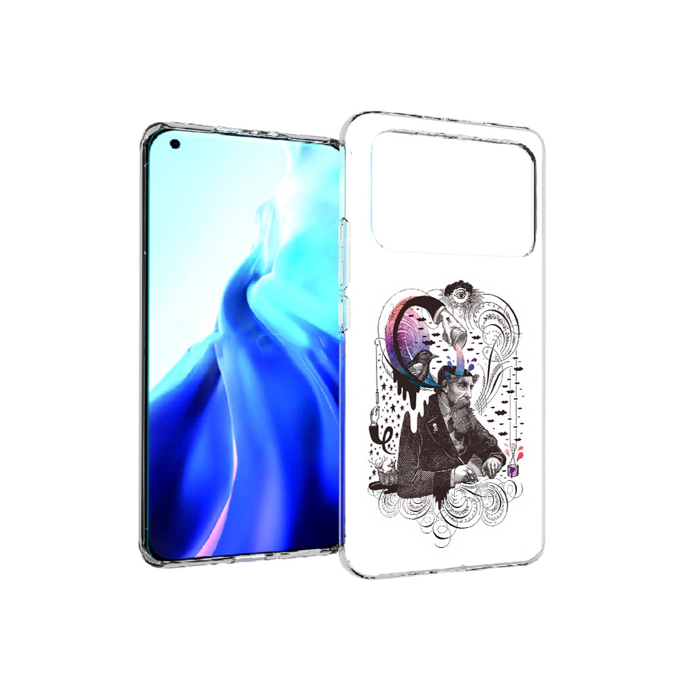 

Чехол MyPads Tocco для Xiaomi Mi 11 Ultra абстракция думающий мужчина (PT160500.261.210), Прозрачный, Tocco