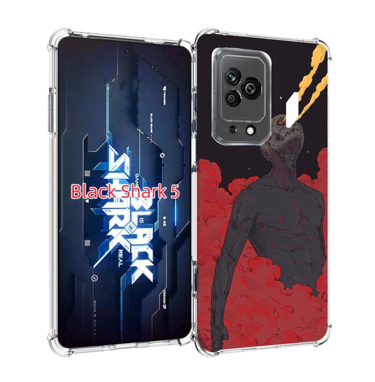 

Чехол MyPads скелет в красном дыму для Xiaomi Black Shark 5, Прозрачный, Tocco