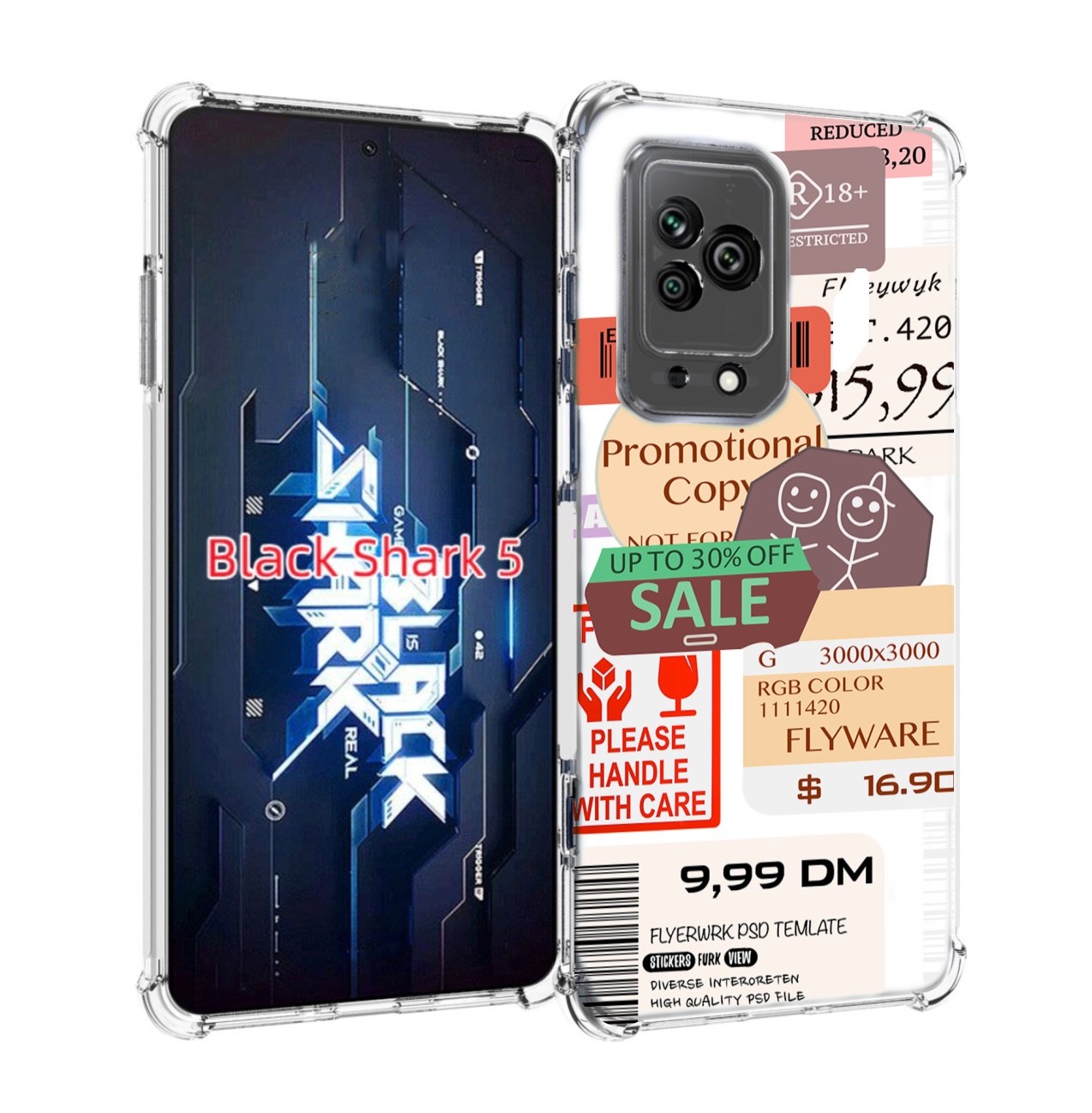 

Чехол MyPads скидочные-купоны-принт для Xiaomi Black Shark 5, Прозрачный, Tocco