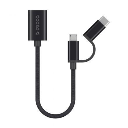 OTG АДАПТЕР DEPPA 72319 USB - MICRO USB + USB-C