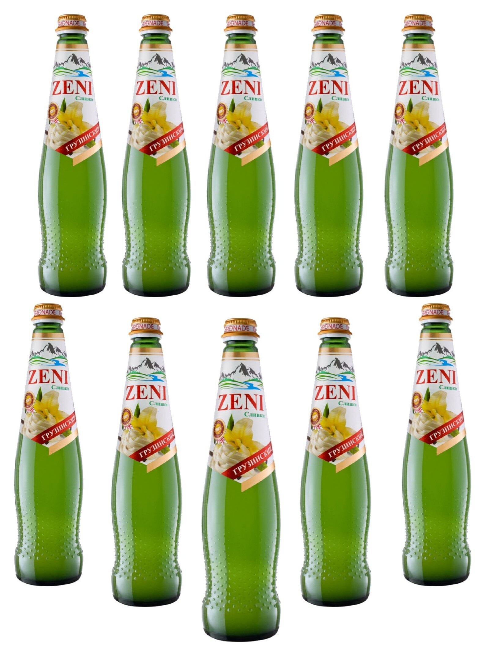 

Лимонад Zeni Сливки уп.10бут. по 0,5 л./ стекло