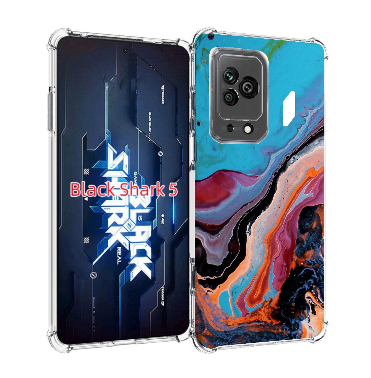 

Чехол MyPads смешанные краски для Xiaomi Black Shark 5, Прозрачный, Tocco