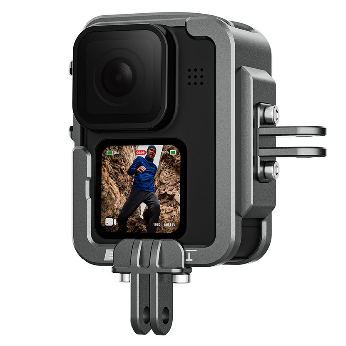 

Крепление рамка горизонтально вертикальная Telesin для экшн камеры GoPro Hero 9 10 11 12, Серебристый