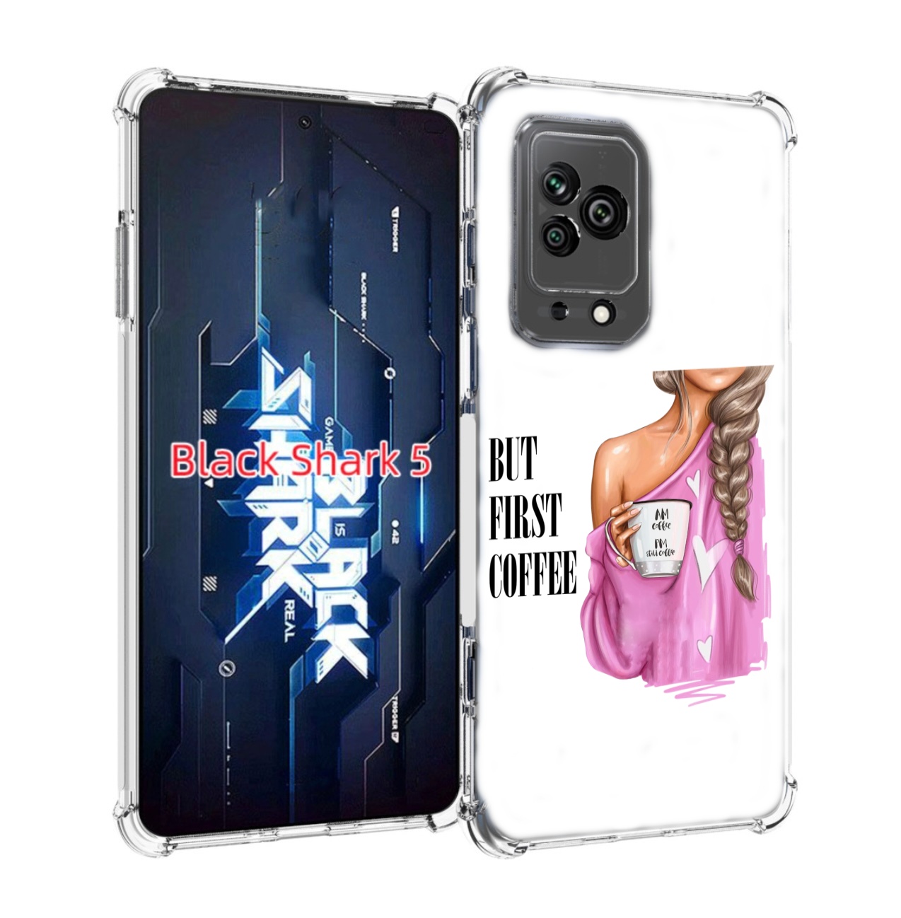 

Чехол MyPads сначала-кофе для Xiaomi Black Shark 5, Прозрачный, Tocco