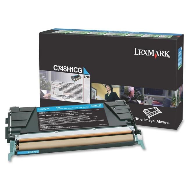 

Картридж для лазерного принтера Lexmark C748H1CG голубой, оригинальный, C748H1CG
