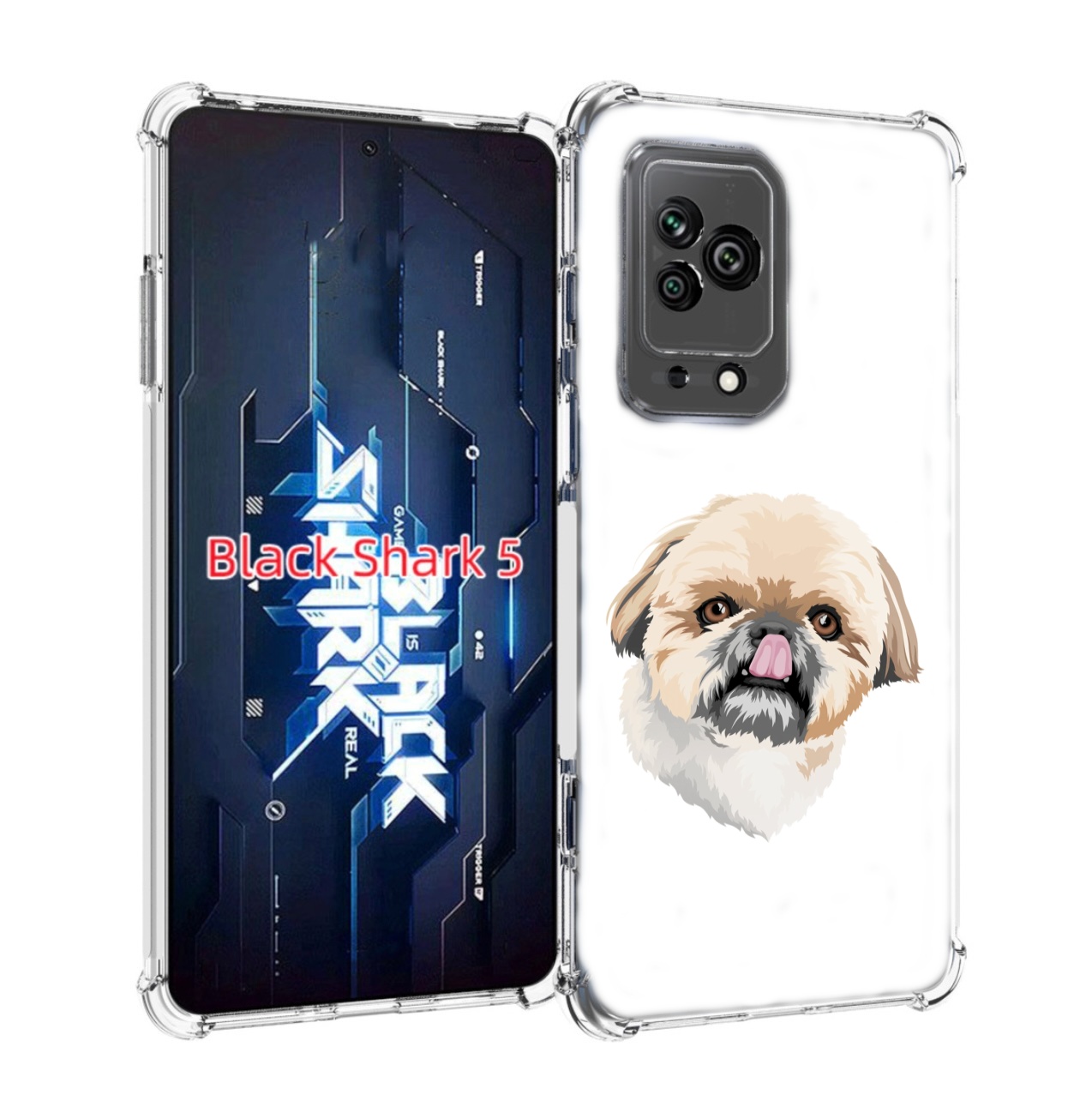 

Чехол MyPads собачка-с-язычком для Xiaomi Black Shark 5, Прозрачный, Tocco