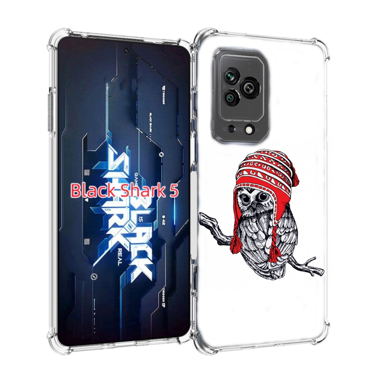 

Чехол MyPads сова-в-красной-шапке-на-веточке для Xiaomi Black Shark 5, Прозрачный, Tocco