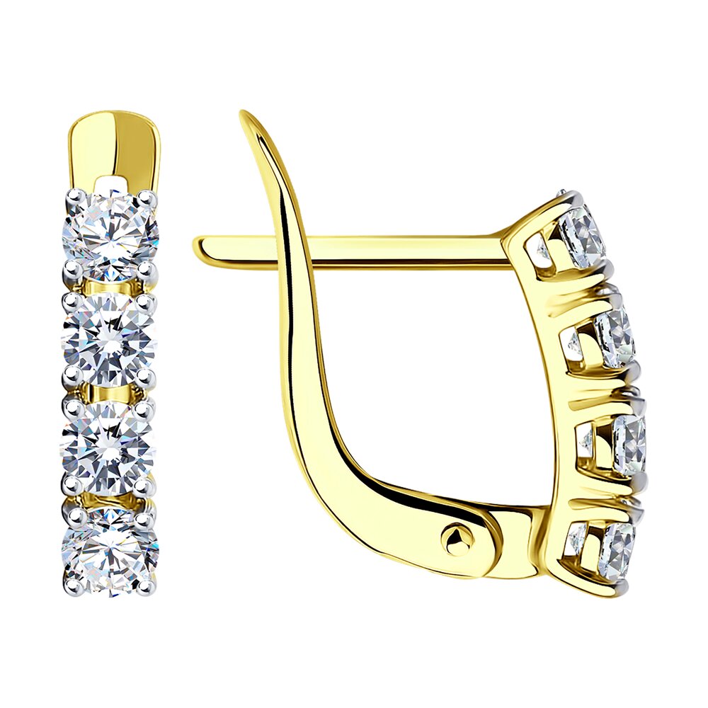 

Серьги из желтого золота SOKOLOV 027449-2, фианит, 027449-2