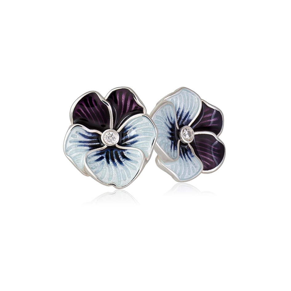 

Серьги из серебра FILLART 3.69, эмаль, 3.69