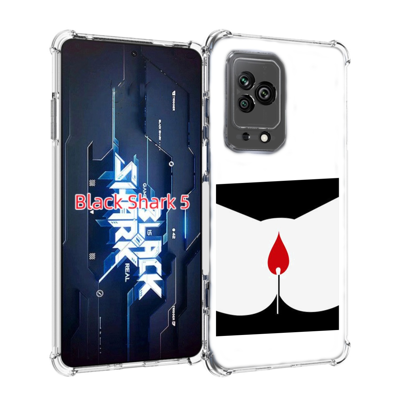 

Чехол MyPads спичка горит для Xiaomi Black Shark 5, Прозрачный, Tocco