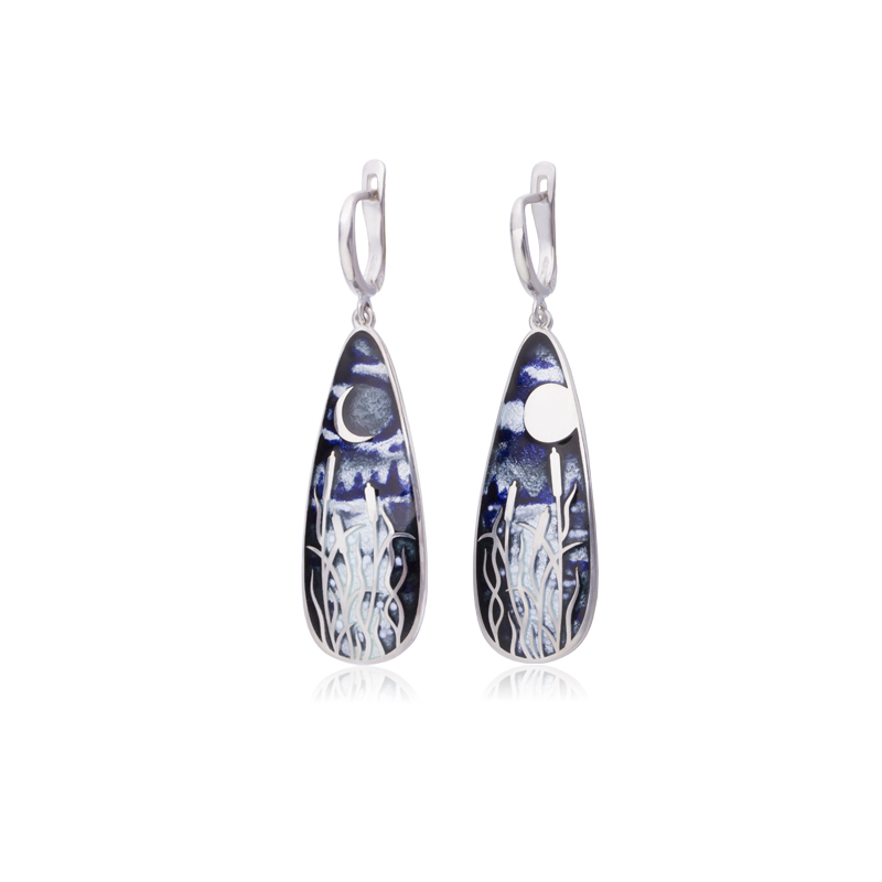 

Серьги из серебра FILLART 31.270, эмаль, 31.270