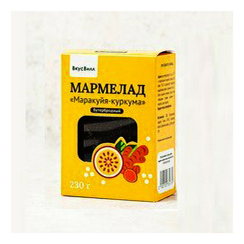

Мармелад ВкусВилл бутербродный маракуйя-куркума 230 г