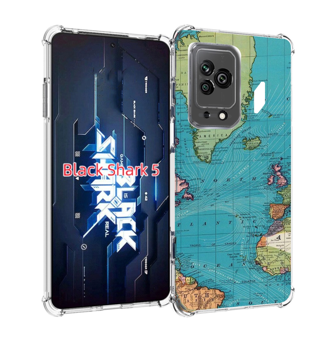 

Чехол MyPads старая карта земли для Xiaomi Black Shark 5, Прозрачный, Tocco