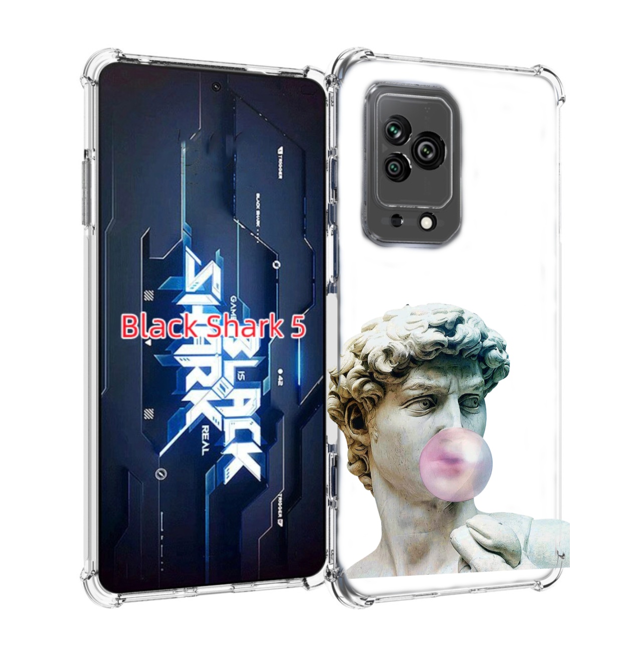

Чехол MyPads статуя-с-жвачкой для Xiaomi Black Shark 5, Прозрачный, Tocco