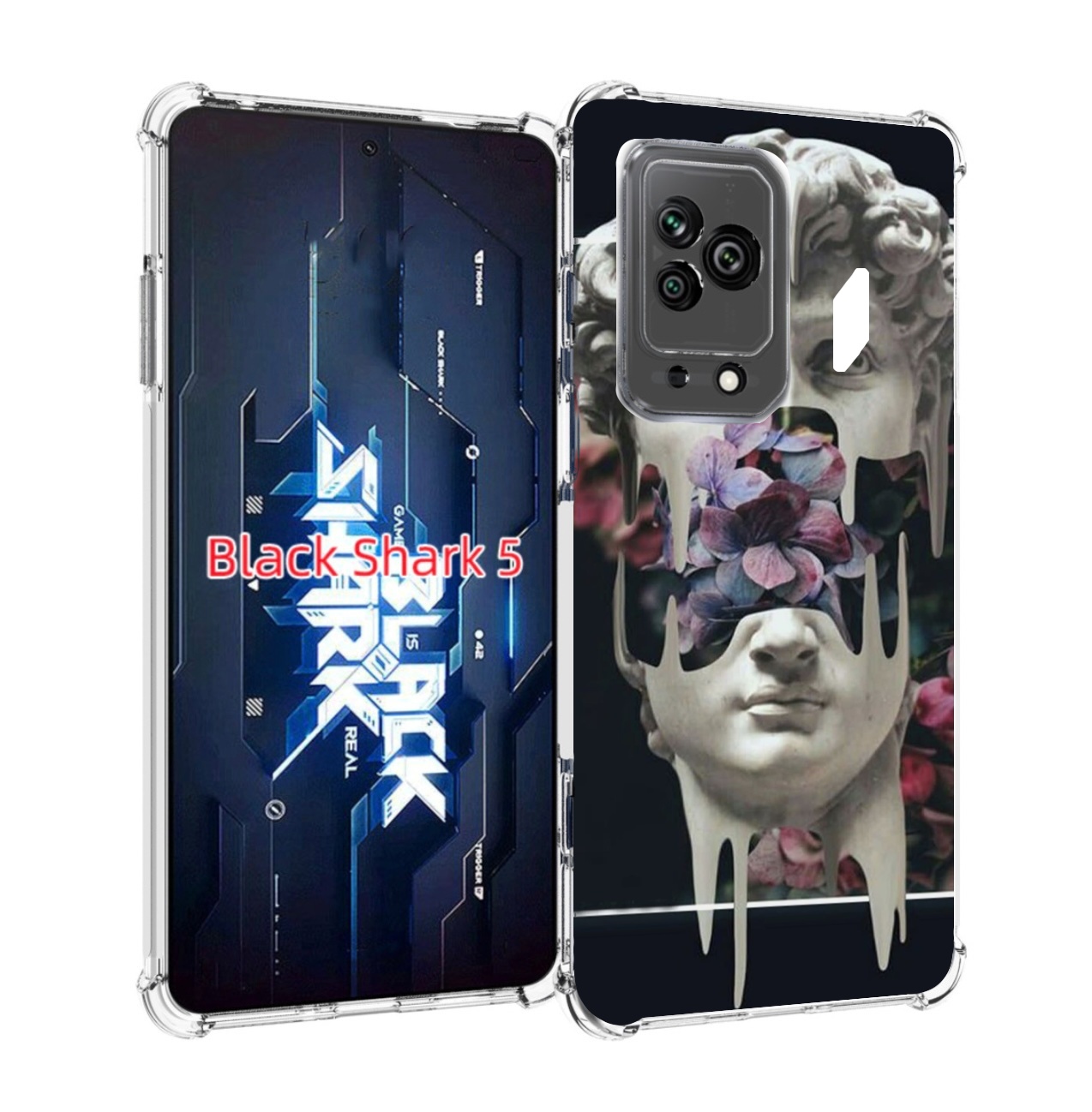 

Чехол MyPads статуя-с-цветами-внутри для Xiaomi Black Shark 5, Прозрачный, Tocco