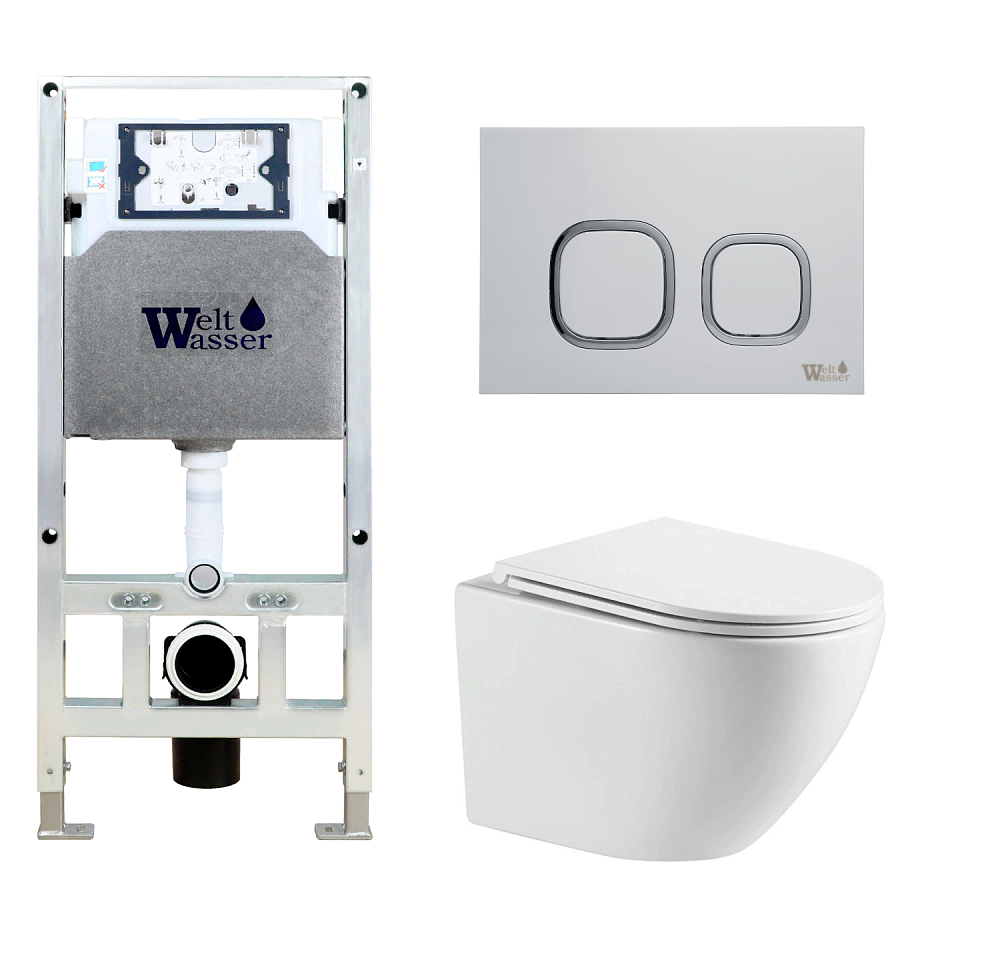 

Унитаз с инсталляцией WeltWasser AMBERG 506 ST + MERZBACH 041 XL GL-WT + AMBERG RD-WT