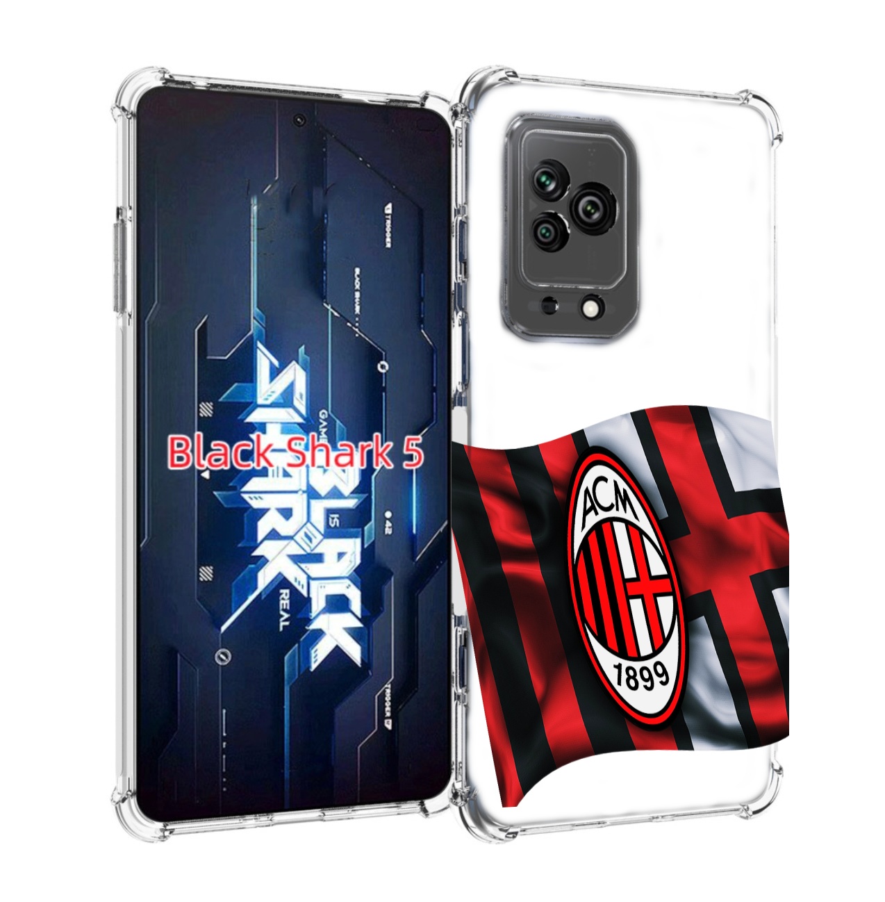 

Чехол MyPads фк милан мужской для Xiaomi Black Shark 5, Прозрачный, Tocco