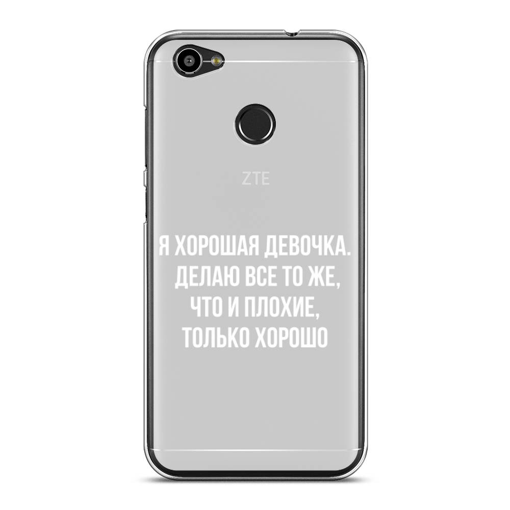 

Чехол на ZTE Blade A6 "Хорошая девочка", Серебристый, 132350-6