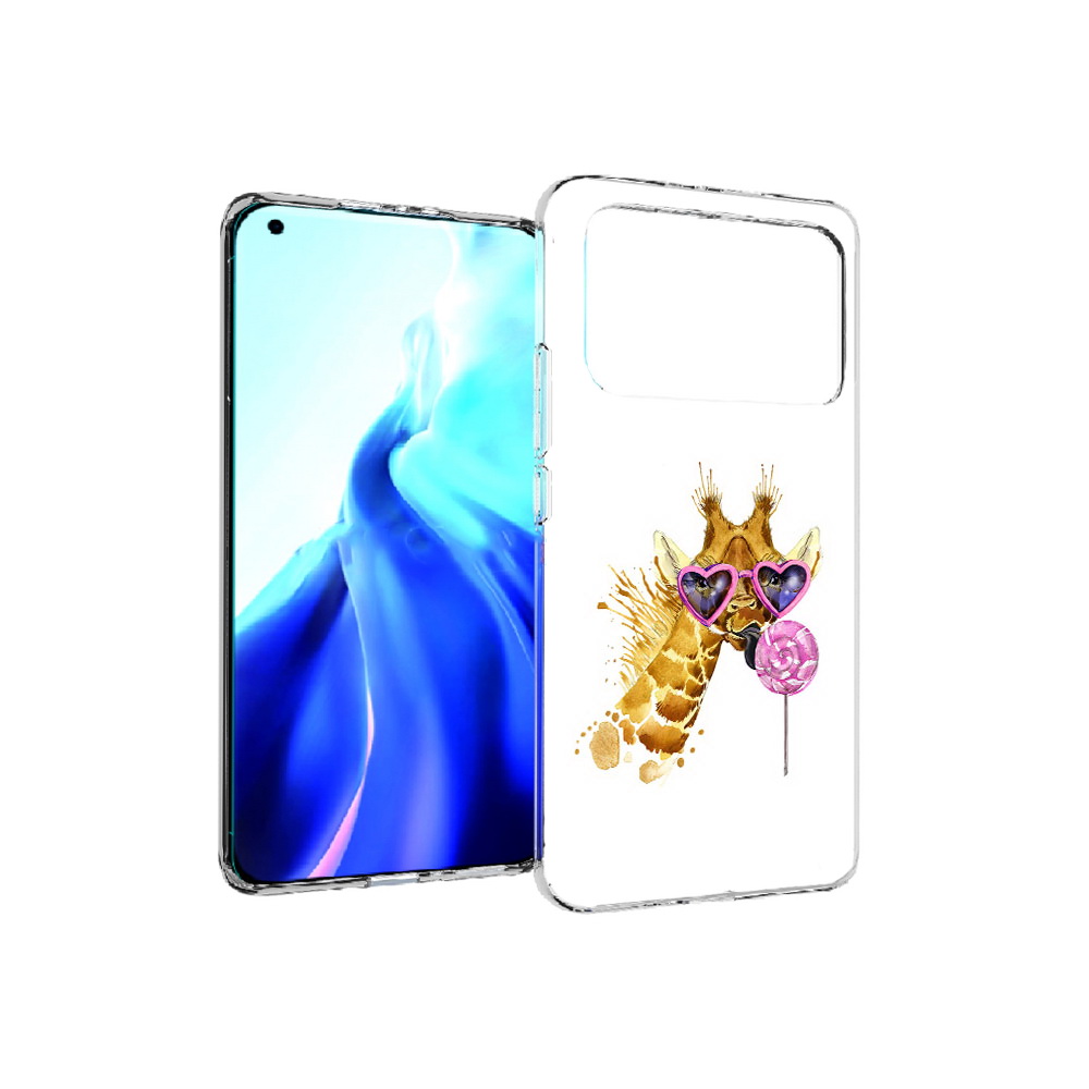 

Чехол MyPads Tocco для Xiaomi Mi 11 Ultra акварельный жираф (PT160500.261.217), Прозрачный, Tocco